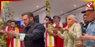 গণেশ পুজোয় ভক্তিভরে আরতি সলমন খানের