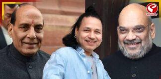 কৈলাসের সঙ্গে সুরমিলান্তি! গান গাইলেন অমিত শাহ, রাজনাথ সিং