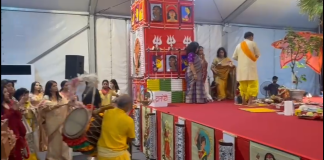 ‘সোনার বাংলা’ থিমে কাকদ্বীপের মহিলা পরিচালিত দুর্গাপুজো