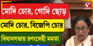 মোদি চোর, গোদি ছোড়, মোদি চোর, বিজেপি চোর, বিধানসভায় রণংদেহী মমতা