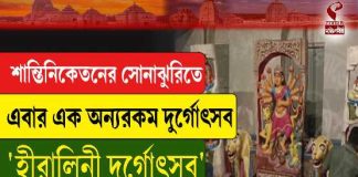 শান্তিনিকেতনের সোনাঝুরিতে এবার এক অন্যরকম দুর্গোৎসব ‘হীরালিনী দুর্গোৎসব’