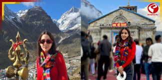 লম্বা ট্রেক, কেদারনাথ মন্দিরের বাইরে প্রার্থনা সারা আলি খানের