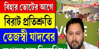 বিহার ভোটের আগে বিরাট প্রতিশ্রুতি তেজস্বী যাদবের, কপালে হাত বিজেপির?