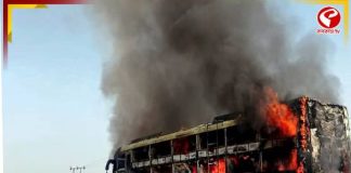 জয়পুরে বাসে আগুন, জীবন্ত পুড়ে মৃত্যু ২০ জন যাত্রীর, অগ্নিদগ্ধ ১৬