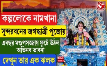 সুন্দরবনের নামখানায় জগদ্ধাত্রী পুজোয় ‘কল্পলোক’