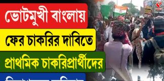 ভোটমুখী বাংলায়, ফের চাকরির দাবিতে প্রাথমিক চাকরিপ্রার্থীদের বিকাশভবন অভিযান