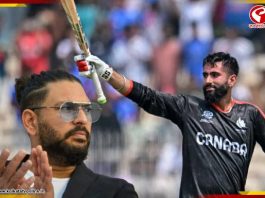 ১৯ বছর বয়সেই বিশ্বকাপ সেঞ্চুরি! বিশ্বরেকর্ড গড়লেন কানাডার যুবরাজ