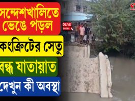 সন্দেশখালিতে ভেঙে পড়ল কংক্রিটের সেতু, বন্ধ যাতায়াত, দেখুন কী অবস্থা