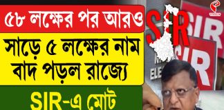 ৫৮ লক্ষের পর আরও সাড়ে ৫ লক্ষের নাম বাদ পড়ল রাজ্যে, SIR-এ মোট কত নাম বাংলায়?