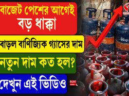 বাজেট পেশের আগে বড় ধাক্কা, বাড়ল বাণিজ্যিক গ্যাসের দাম! নতুন দাম কত হল?