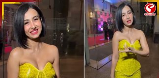 ফিতে দিয়ে পোশাক বানিয়ে রেড কার্পেটে হাঁটলেন বাংলার ‘উরফি’ মনামী