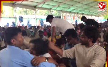 নওদায় অভিষেকের সভায় চরম বিশৃঙ্খলা