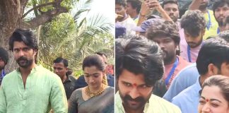 গ্রামের বাড়িতে পৌঁছলেন বিজয়-রশ্মিকা, নাচে-গানে নবদম্পতিকে স্বাগত গ্রামবাসীদের