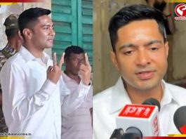 ‘প্রথম দফায় কুপোকাত, দ্বিতীয় দফায় দফারফা,’ ভোট দিয়েই বিজেপিকে নিশানা অভিষেকের