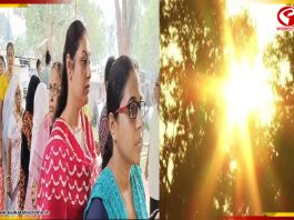 ভ্যাপসা গরম গায়ে মেখে ভোট দিতে বুথমুখী মানুষ