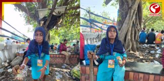 ভাঙা পায়ে, লাঠি হাতে শুভেন্দুর শপথ দেখতে ব্রিগেডে তারকেশ্বরের শুভ্রাদেবী