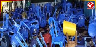 জামুরিয়ায় তৃণমূলের দলীয় কার্যালয় ভাঙচুর, আগুন ধরিয়ে দেওয়া হল