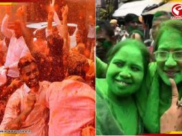 ফল ঘোষণার আগেই ‘রঙের লড়াই’! বাজারে গেরুয়া ঝড় না সবুজ ঢেউ, কোন আবিরে এগিয়ে বাংলা?