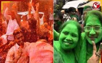 ফল ঘোষণার আগেই ‘রঙের লড়াই’! বাজারে গেরুয়া ঝড় না সবুজ ঢেউ, কোন আবিরে এগিয়ে বাংলা?
