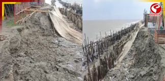 অমাবস্যার ভরা কোটালে মৌশুনী দ্বীপে নদীবাঁধে বড় ভাঙন, আতঙ্কে বাসিন্দারা