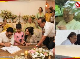 আমির-গৌরীর বিয়েতে বলিউডের তারকাদের মেলা, ভাইরাল ছবি-ভিডিও