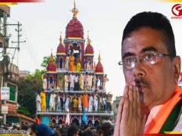 রাস্তা ঝাঁট দিয়ে ইসকনের রথযাত্রার সূচনা শুভেন্দুর