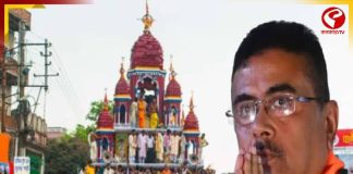 রাস্তা ঝাঁট দিয়ে ইসকনের রথযাত্রার সূচনা শুভেন্দুর